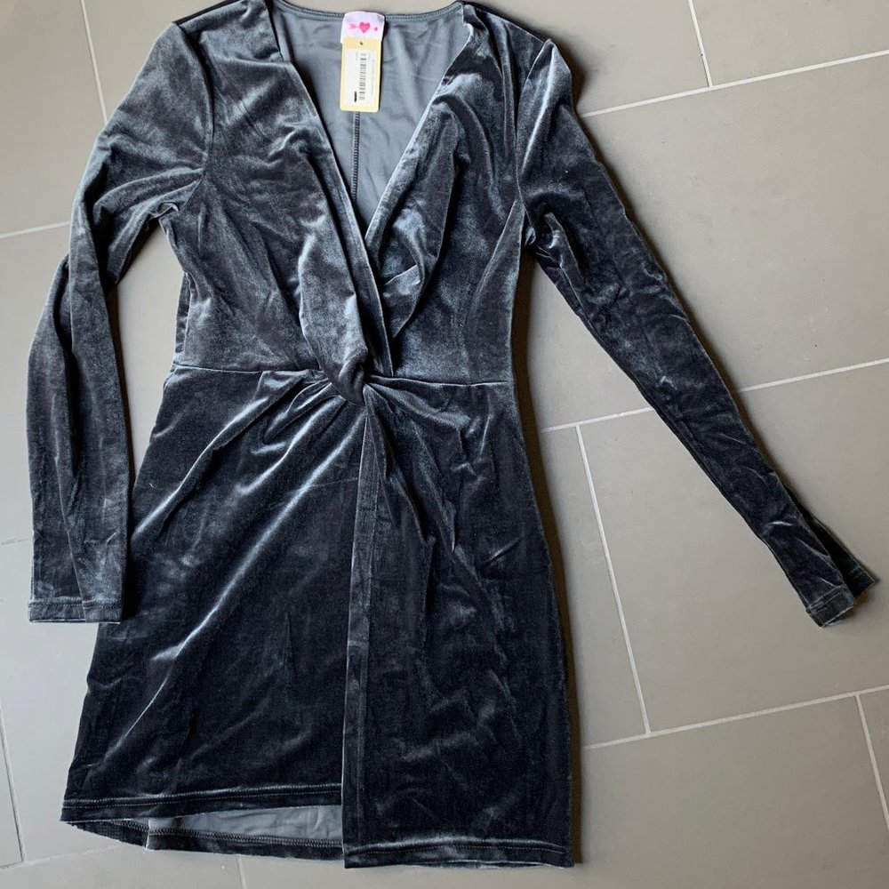 Velvet twist-front tunic (NWT)